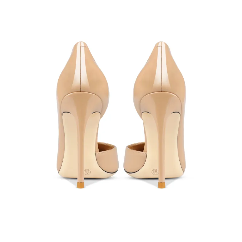 Suyymakk Slim Heel High Heels Women's Yellow-3