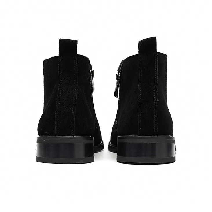 GZZ Ankle Boots Men Black/Dark Brown-3