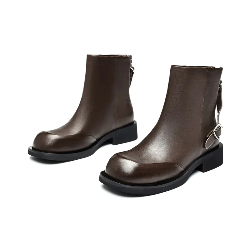 EBLAN Ankle Boots Women's Brown-2