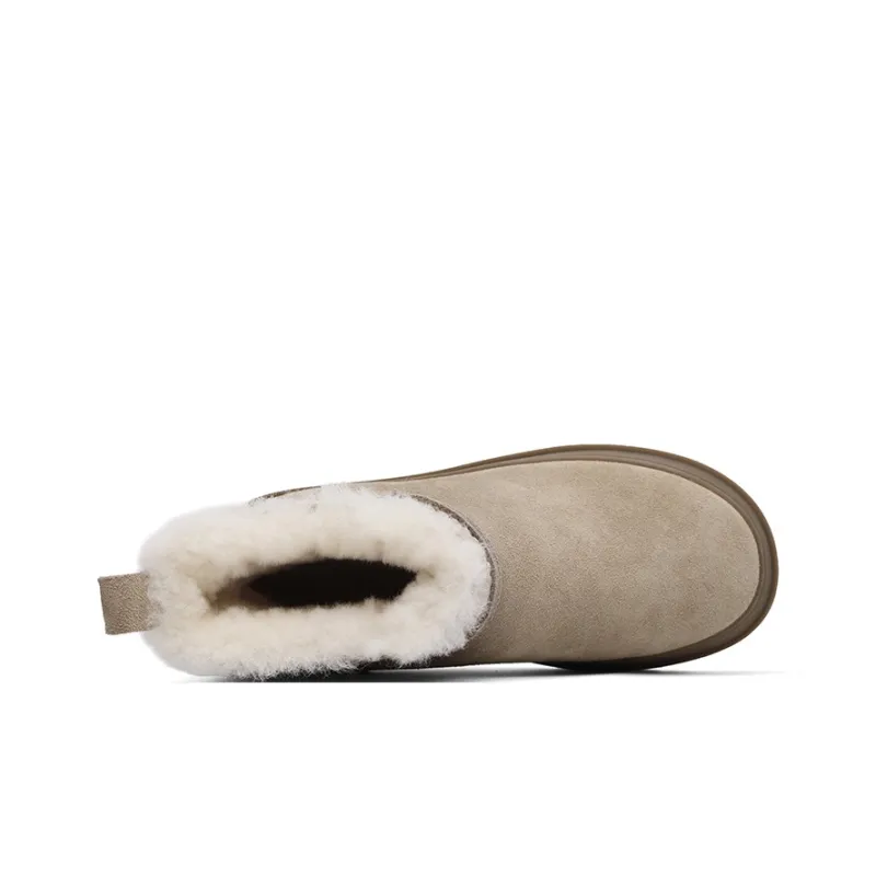Dickies Short Snow Boots Women's Beige-4