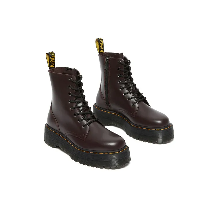 Dr.Martens Jadon Boot Smooth Leather Platforms 'Burgundy'-1