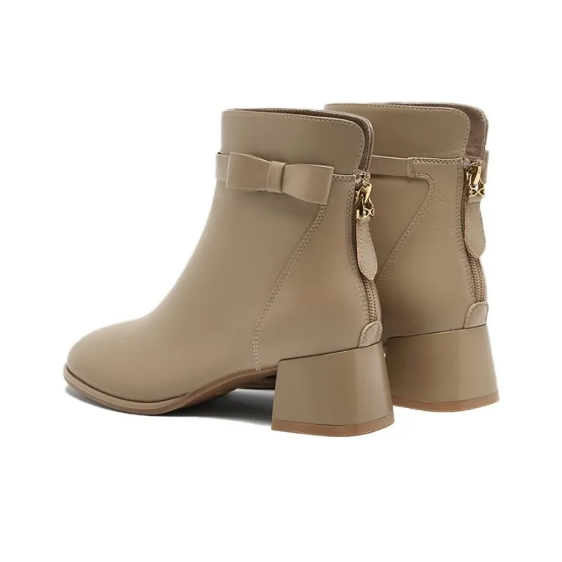 BASTO Ankle Boots Women's Black/Ecru/Apricot-11