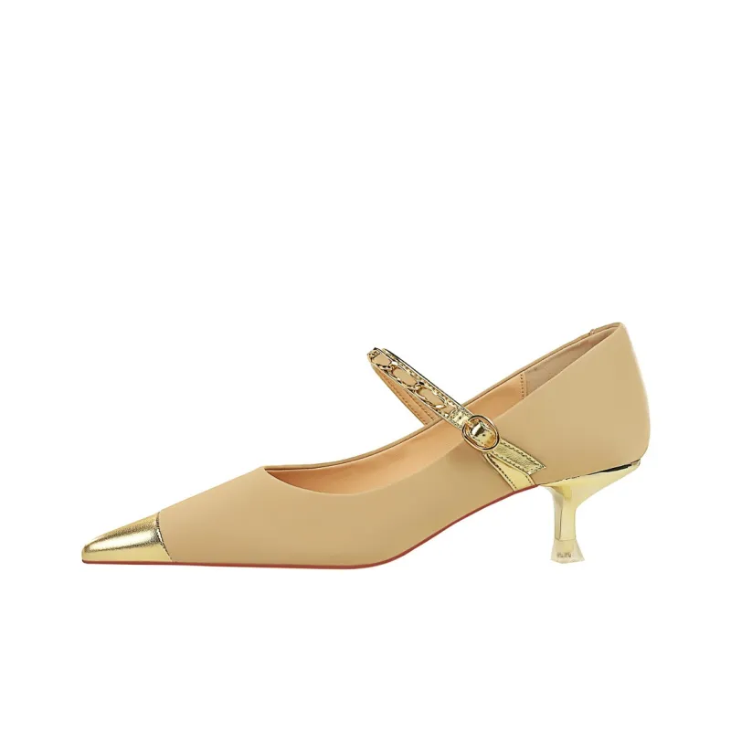 QITUMAUL Slim Heel High Heels 4.5cm Women's-6