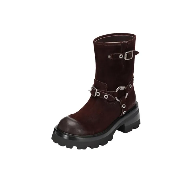 SugarSu Ankle Boots Women's Knight Black/Gradient Blue/Ancora Red-0