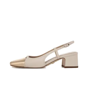 SAM EDELMAN TARRA 2 Block Heel High Heels 5cm Women's White Gold