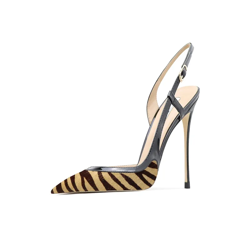 Ganxiaojie High Heels Women's Tiger Pattern-6