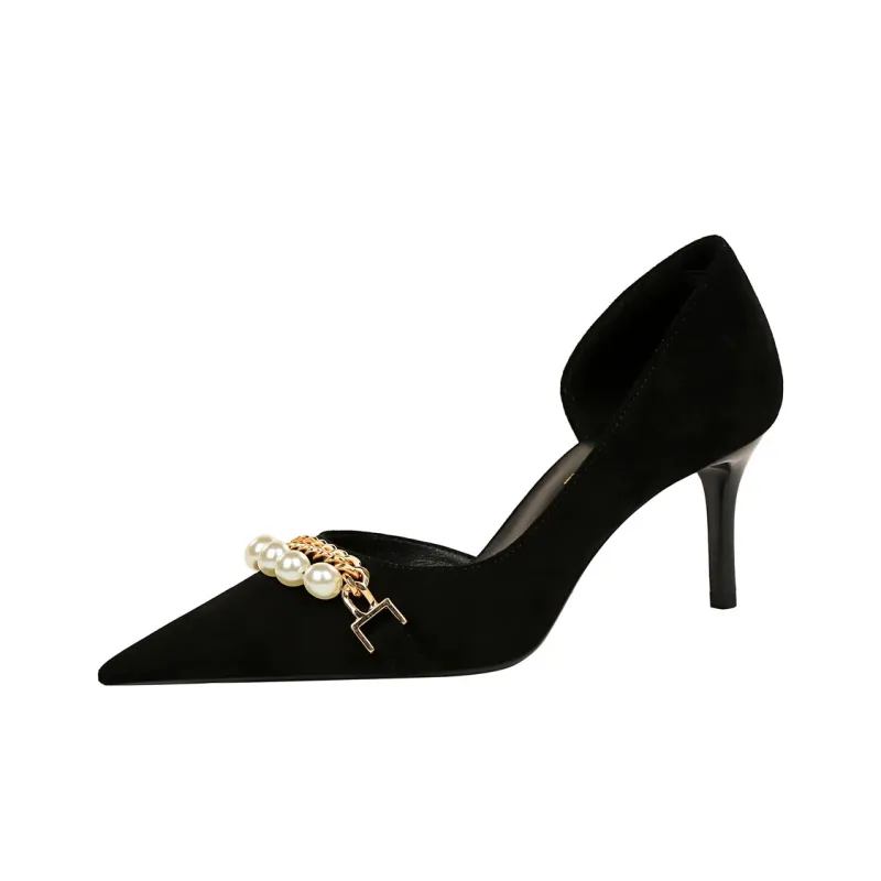 QITUMAUL Slim Heel High Heels Women's-1