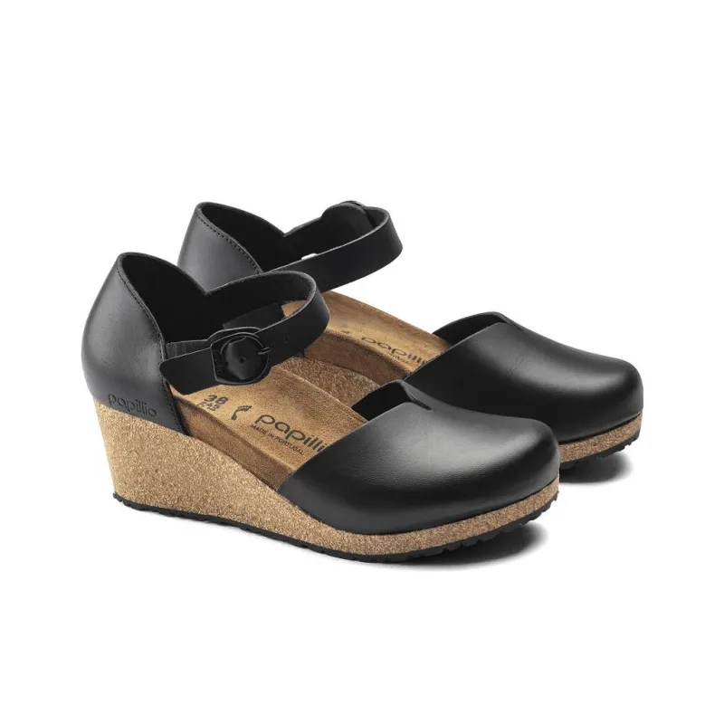 Birkenstock Wedge Heel High Heels Women's Black-2