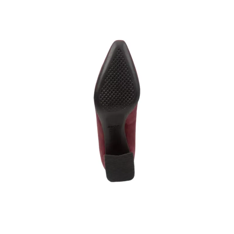 GEOX Giselda Chunky Heel High Heels 6.5cm Women's Red-5