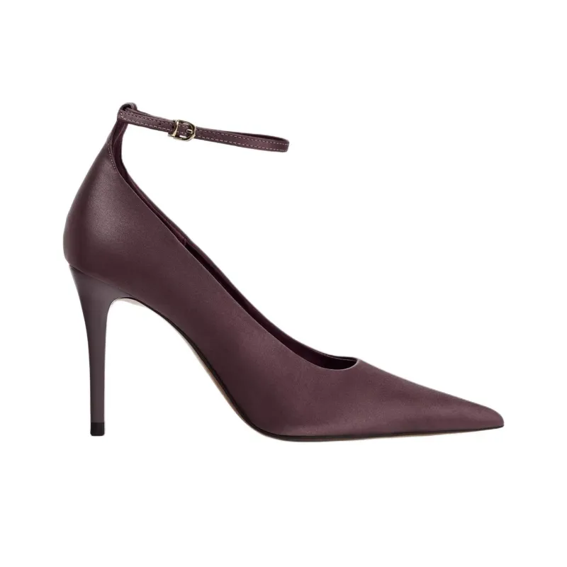ZARA Slim Heel High Heels 9.5cm Women's Purple-1