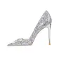 Silver Sequin (Flower Buckle) 8cm