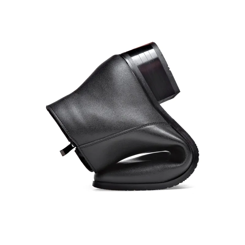 Xiwencha Ankle Boots Men's Black-3