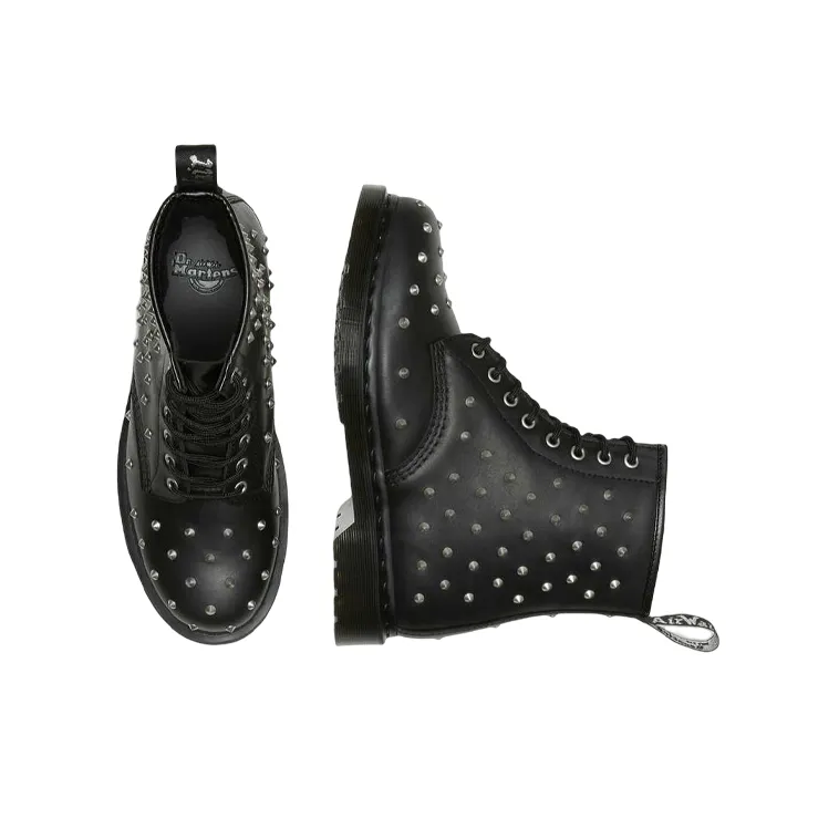Dr. Martens 1460 Stud Wanama Leather Lace Up Boots 'Black' Women's-3