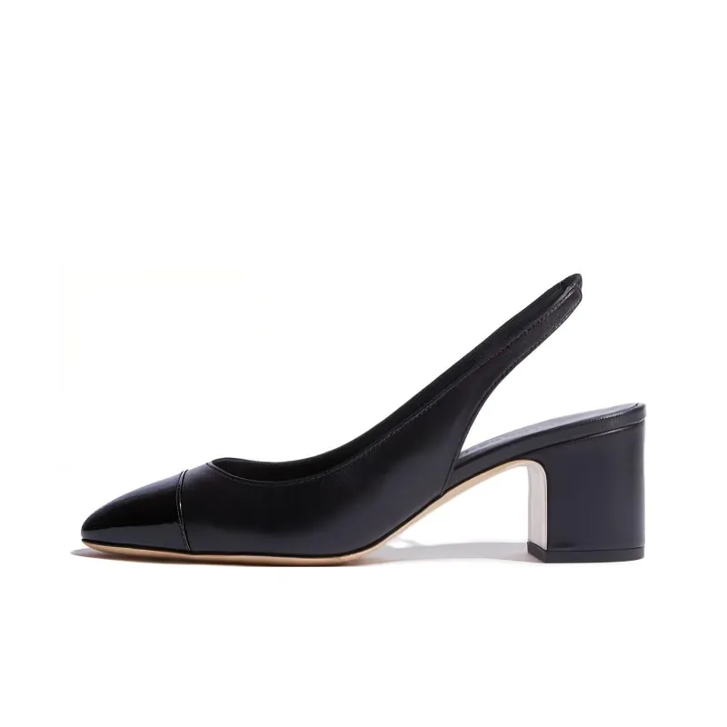 SCAROSSO 65mm Leather Slingback Pumps-0
