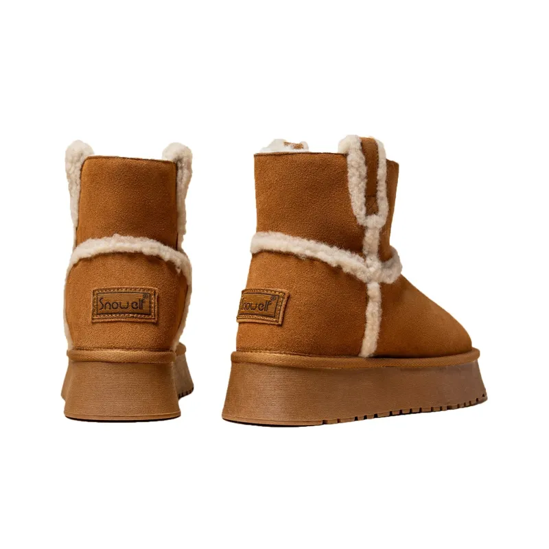 SNOWELF Warm Slip-Resistant Short Snow Boots 4cm Women's-1