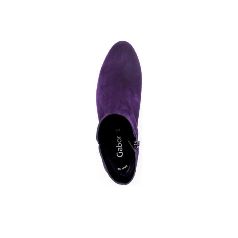 Gabor Fashion Ankle Boots 5cm Women's Purple-3