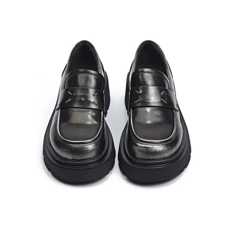 CENTRAL&KITTY Chunky Heel Platform Loafers 5.5cm Women's-6