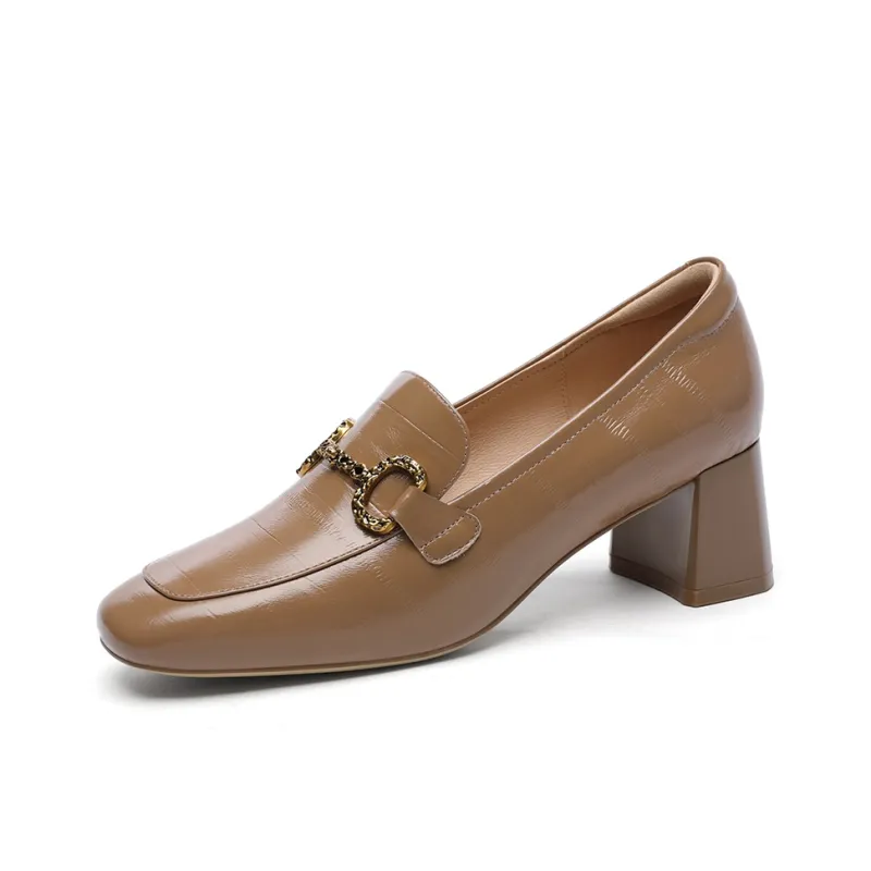 GOLDLION Chunky Heel High Heels Women's-1