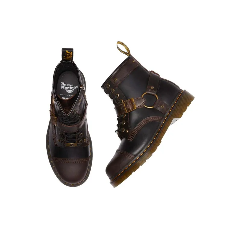 WARNER BROS. x Dr.Martens 1460 HARNESS WB100 Short Martin Boot 3cm Men's Brown Black-4