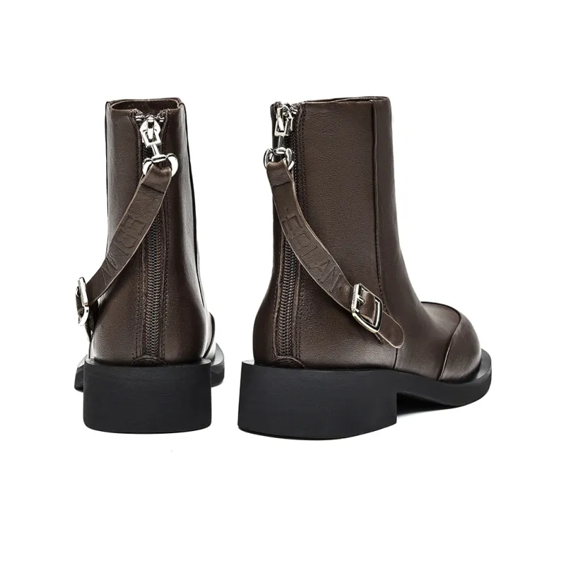 EBLAN Ankle Boots Women's Brown-3