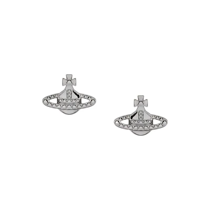 Vivienne Westwood Brass Stud Earrings Women's Silver-0