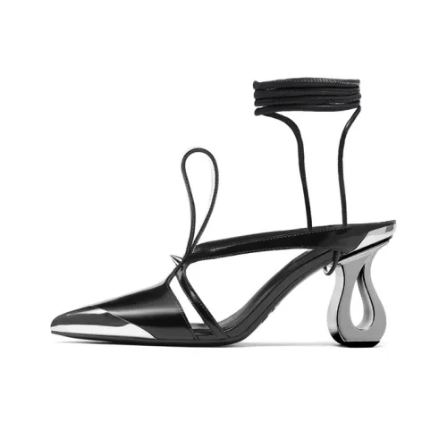 Staccato Armor Floral Irregular Heel Sandal High Heels 8cm Women's