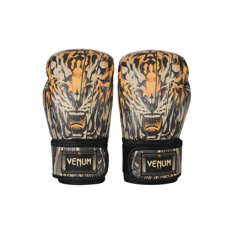 VENUM Boxing Gloves PU Leather Unisex Black/Fluorescent Orange-1