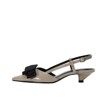 ZARA Cone Heel High Heels 3.5cm Women's Gray