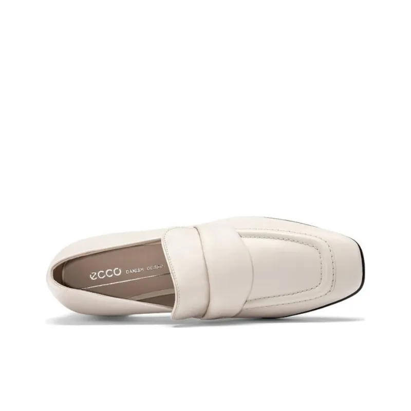 Ecco Block Heel High Heels Women's Ecru-2