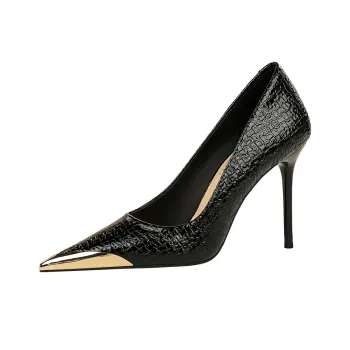 QITUMAUL Slim Heel High Heels 9.5cm Women's