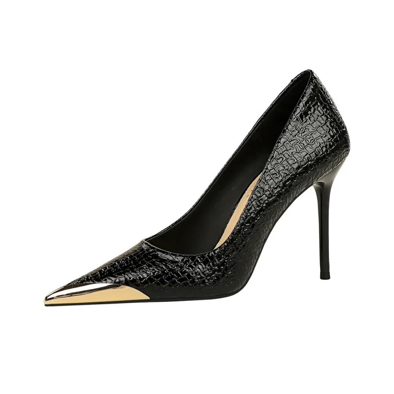 QITUMAUL Slim Heel High Heels 9.5cm Women's-0