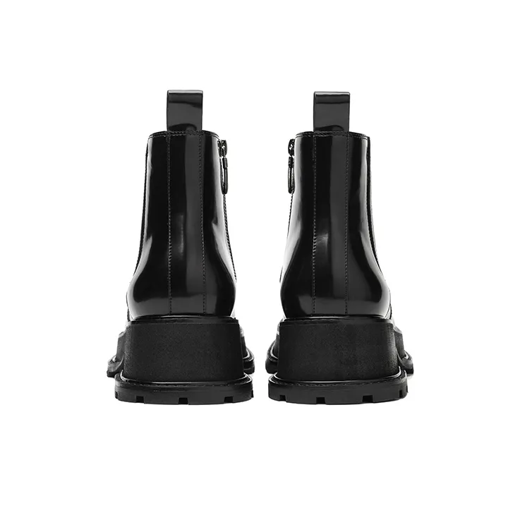TUATARA T Roy Pearlescent Phantom Collection Platform Boots Men's Black-5
