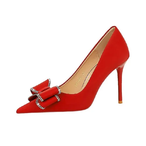 BIGTREE Slim Heel High Heels 10cm Women's