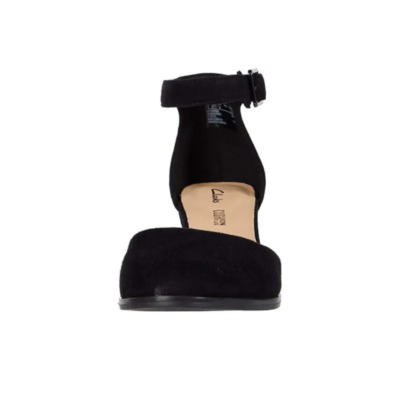 Clarks Kaylin Strap Chunky Heel High Heels Women's Black-2