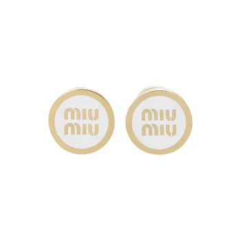 MIU MIU Logo embossed Stud Earrings