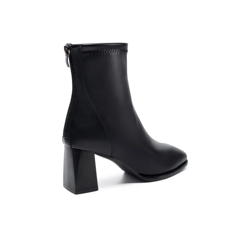 ZHR Ankle Boots Women's Black/Milk Tea/Beige-3