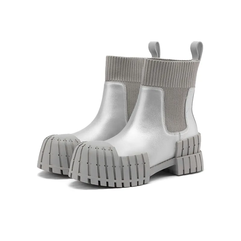 Sze Ankle Boots 5cm Women's Silver-3