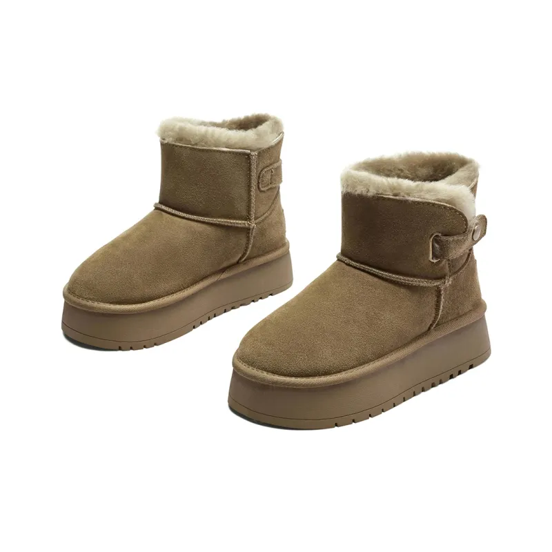 C°BANNER Short Snow Boots Women's Khaki Green-2