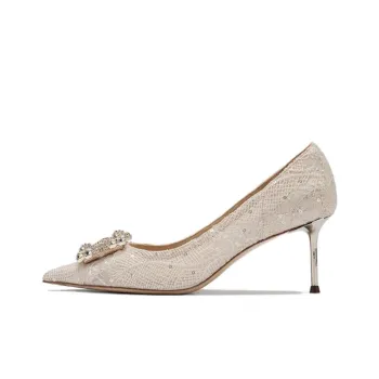 ROSESTUDIOBYGUOPEI x 73Hours Haute Couture Wedding Shoes Collection First Look Slim Heel High Heels 6.5cm Women's Ecru