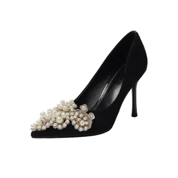 YAFEI XUANYU Slim Heel High Heels 9cm Women's Black