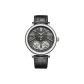White Case Black Dial Leather Strap
