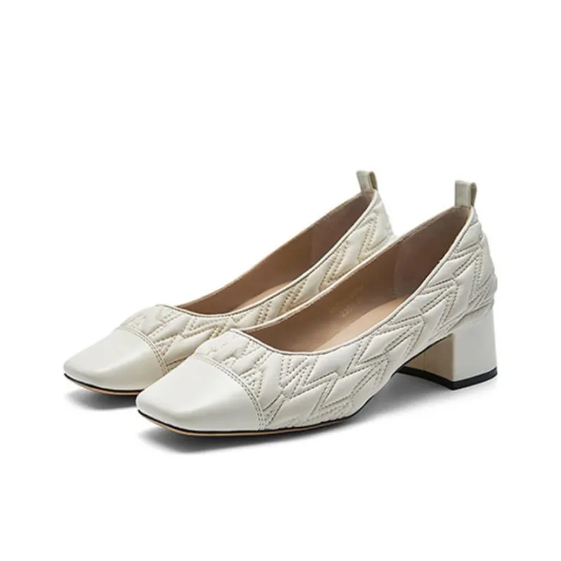 NINE WEST Chunky Heel High Heels 5cm Women's-7