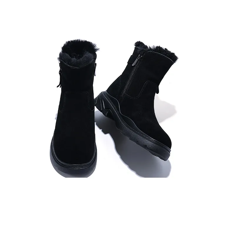 Junjali Warm Wear-Resistant Cushioning Crew Snow Boots Women's-5