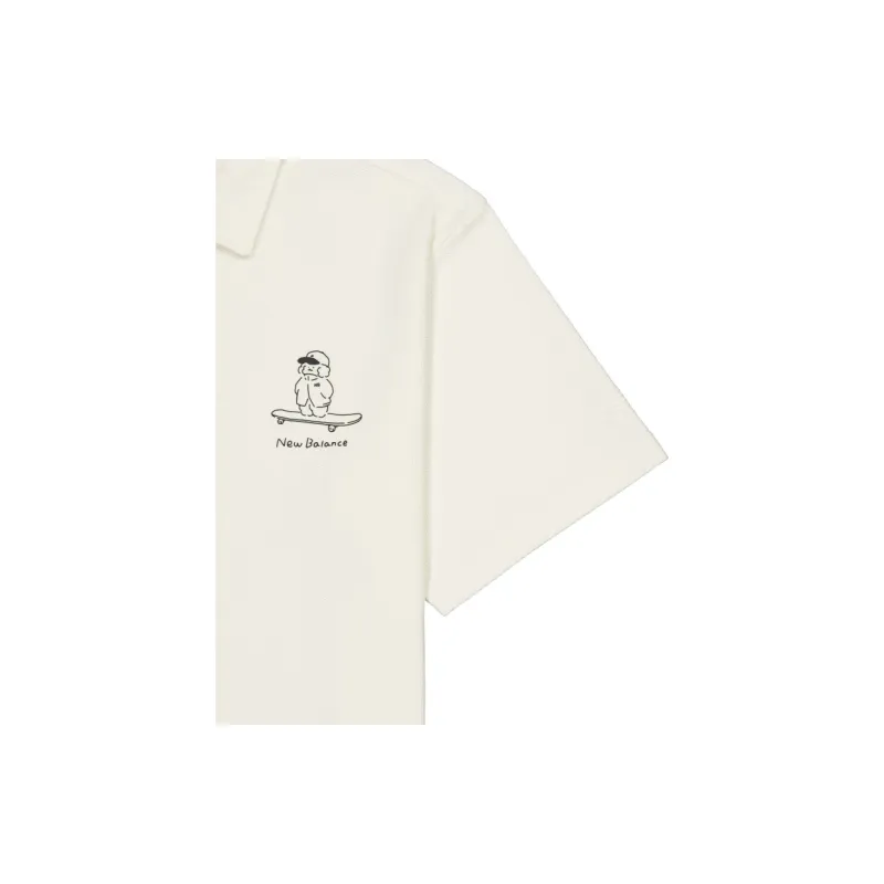 New Balance Polo Shirt Unisex White-4