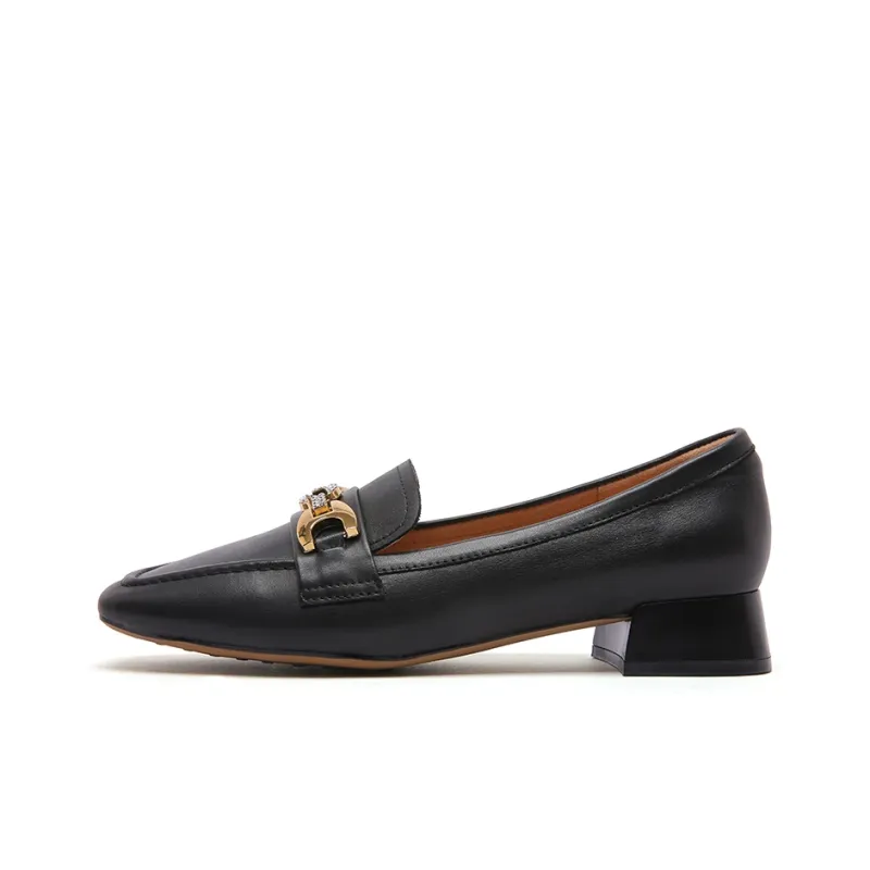 PACO GIL Block Heel High Heels 3cm Women's Black-0