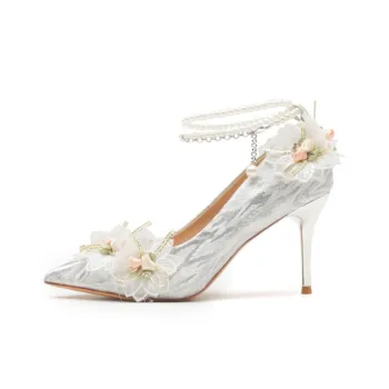 TADSW Slim Heel High Heels 8.5cm Women's Champagne