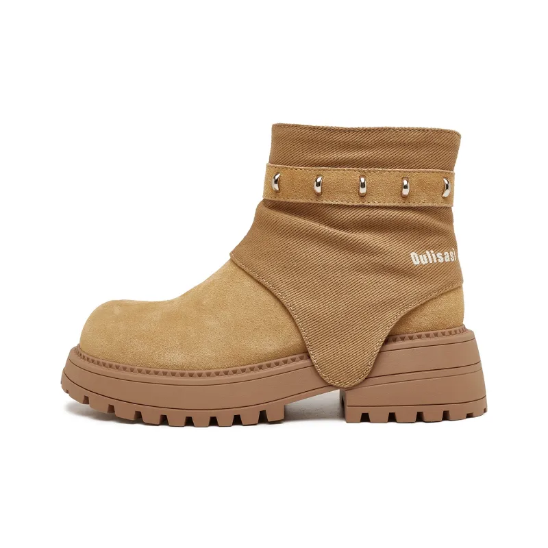 OULISASI Ankle Boots Women's-5