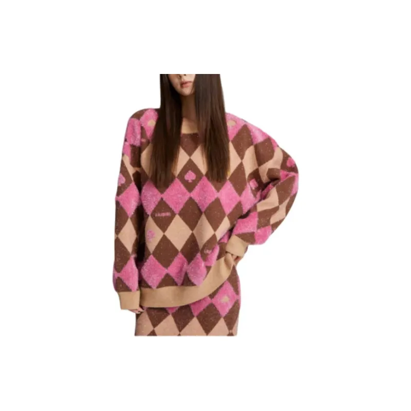 LALABOBO Knitwear Women's Multicolor Diamond Pattern-3