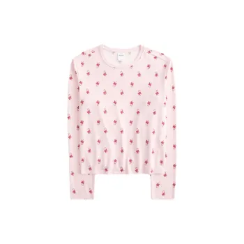 Hollister Pajama Tops Women's Light Pink Print