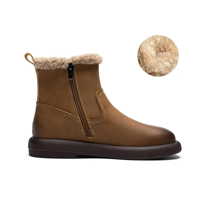 ZHR Ankle Boots Women's Black/Camel-7
